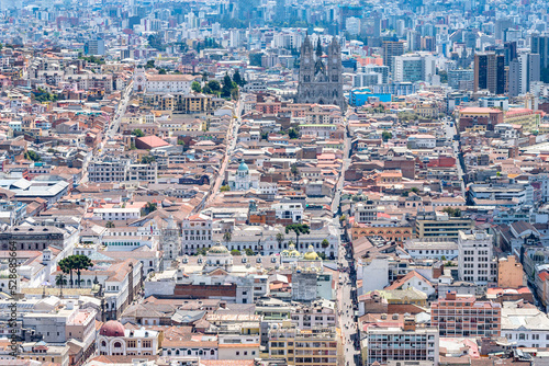 views of quito old town, ecuador
