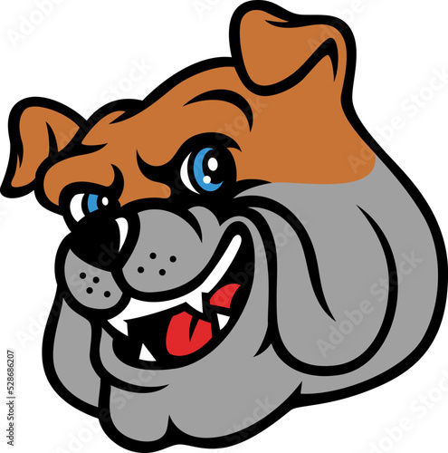 Wallpaper Mural Head of Friendly Bulldog Smiling Torontodigital.ca