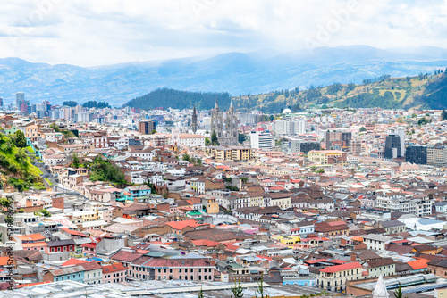 views of quito old town, ecuador photo