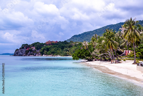 Canvas Print Aerial view of Leela Beach in koh Phangan, Thailand