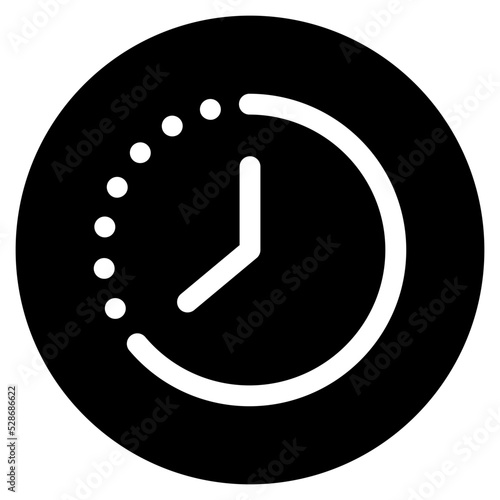 Wall Clock glyph icon