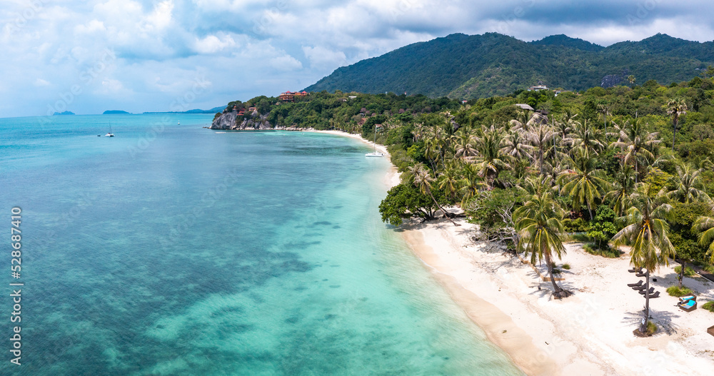 Fototapeta premium Aerial view of Leela Beach in koh Phangan, Thailand