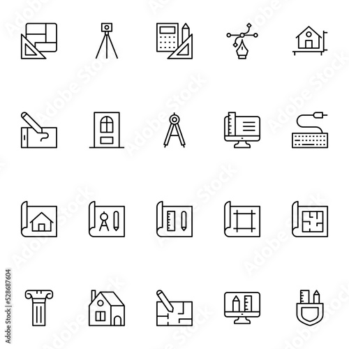 Outline icons for Architecture