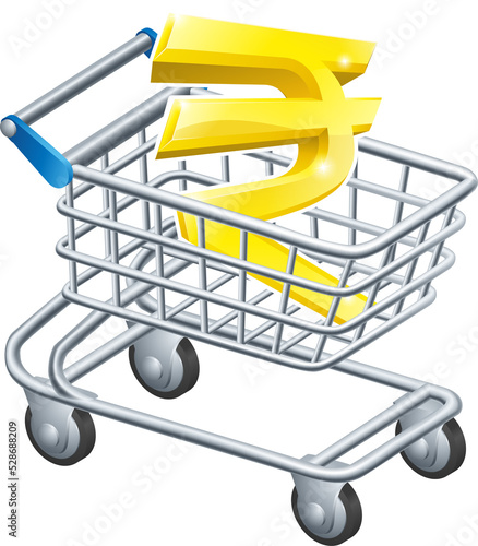 Rupee currency shopping cart
