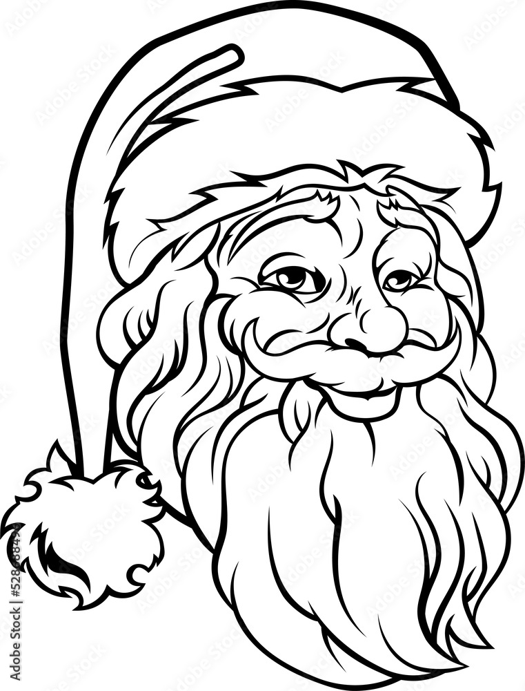 Fototapeta premium Christmas Santa Claus Vintage Style