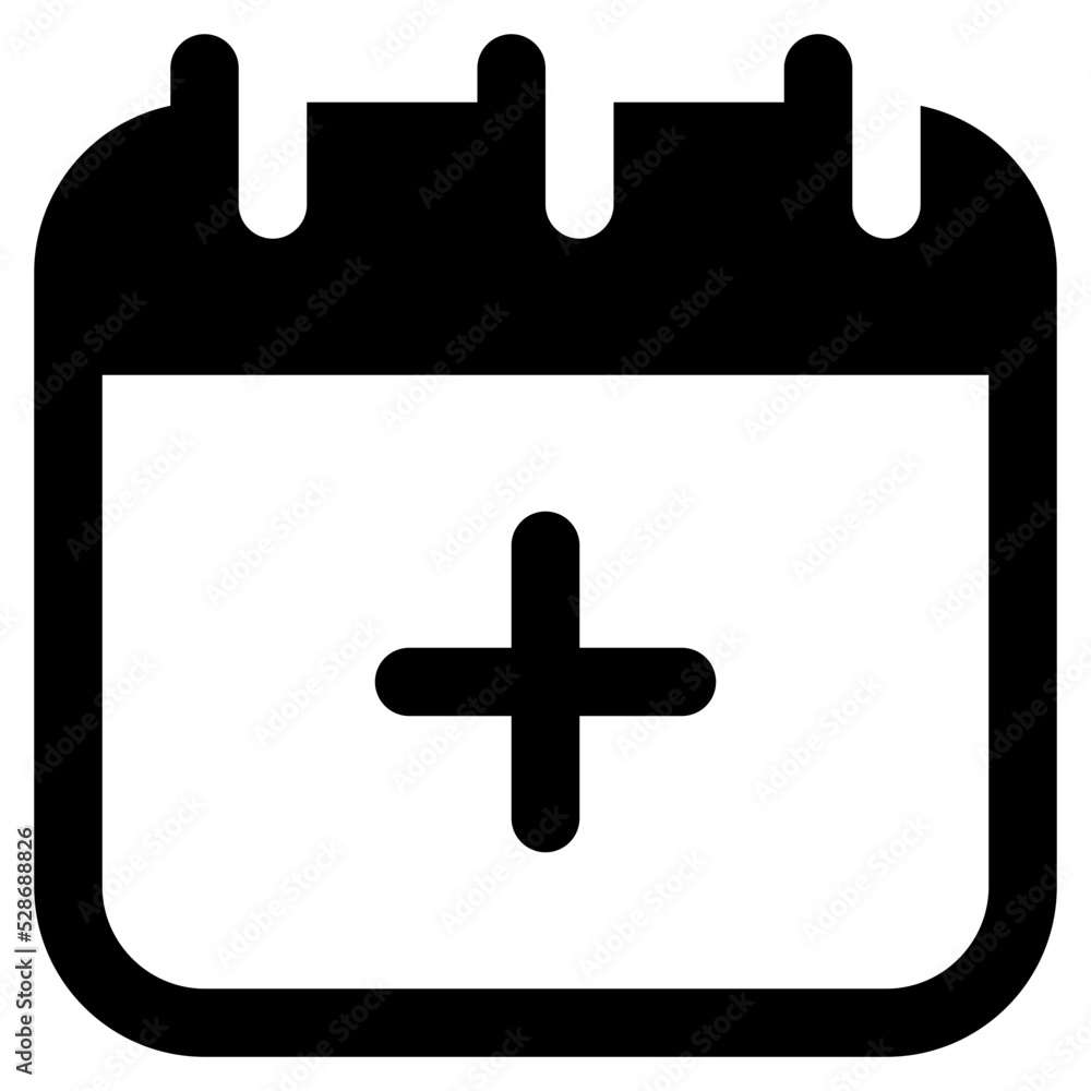 Fototapeta premium Add date glyph icon