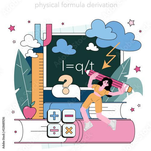 Theoretical physicist concept. Physicist explore electricity, magnetism,