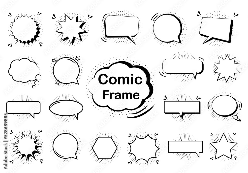 Obraz premium set of speech bubbles comic frame