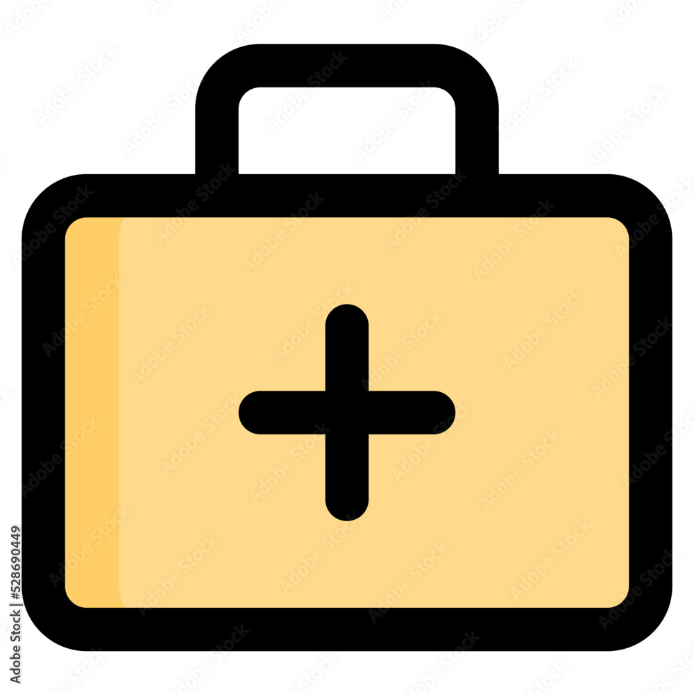 Fototapeta premium First Aid Kit line color icon