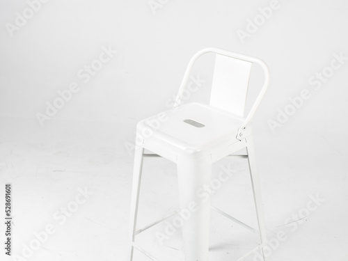 Obraz na płótnie White bar chair on white background w salonie