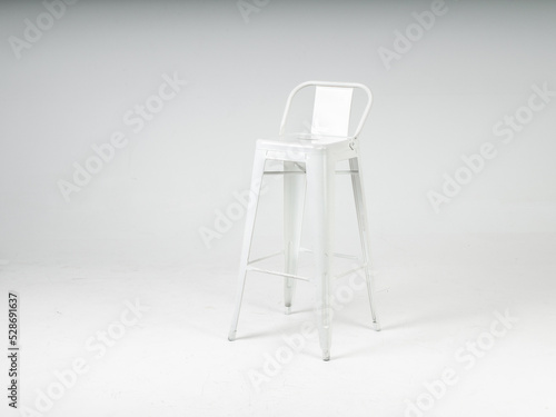 Obraz na płótnie White bar chair on white background w salonie