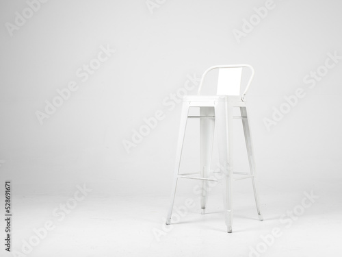 Obraz na płótnie White bar chair on white background w salonie