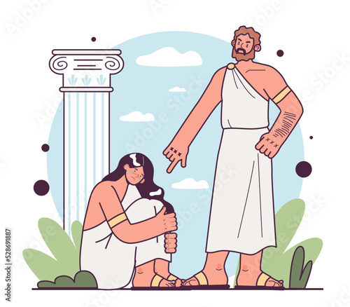 Gender inequality in Ancient Greece. Women had few rights in comparison