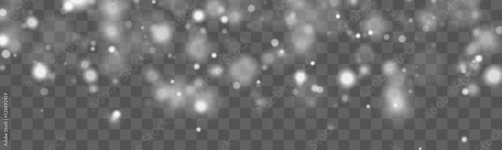 Shining bokeh isolated on transparent background. Glow light effect ...