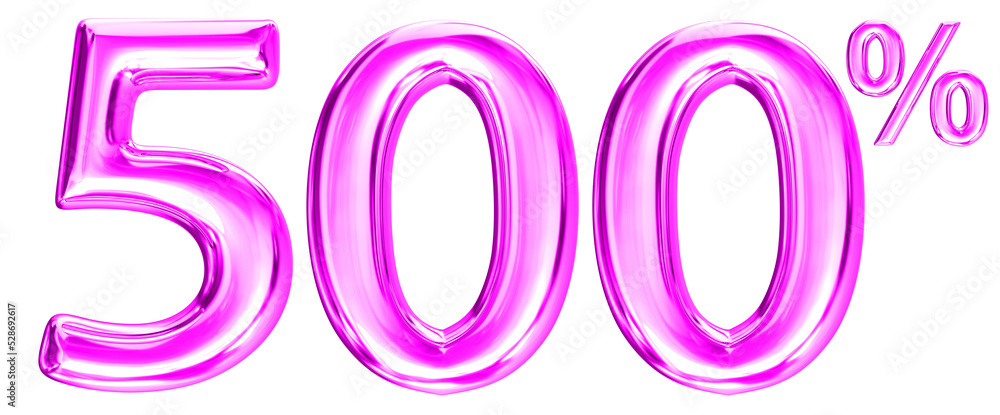 Obraz premium Discount percent gold number 3d