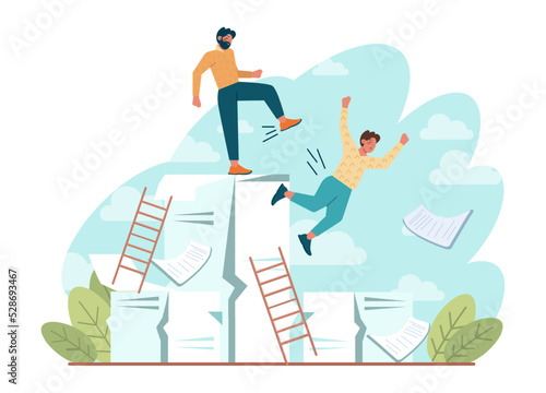 Competitors concept. Business or interpersonal competition. Rivalry