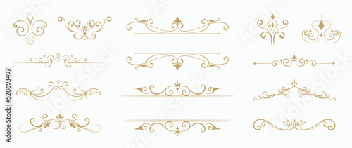 Tableau sur toile Luxury gold ornate invitation vector set