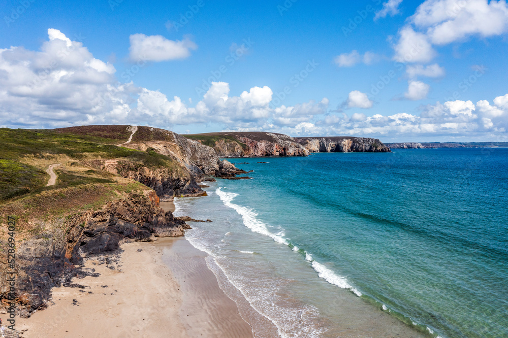 .Landscape by the ocean in France, beautiful rocks and water. .Landscape by the ocean in France, beautiful rocks and water.
