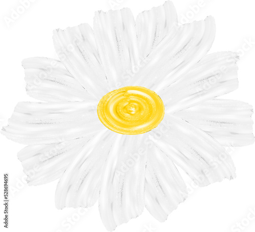 Vászonkép Daisy flower head Watercolor vector illustration for greeting cards and invitati
