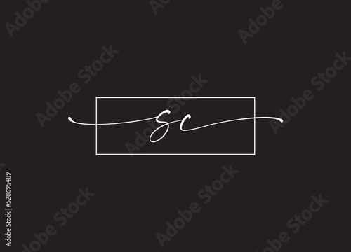 SC Abstract Letters Logo Monogram logo design
