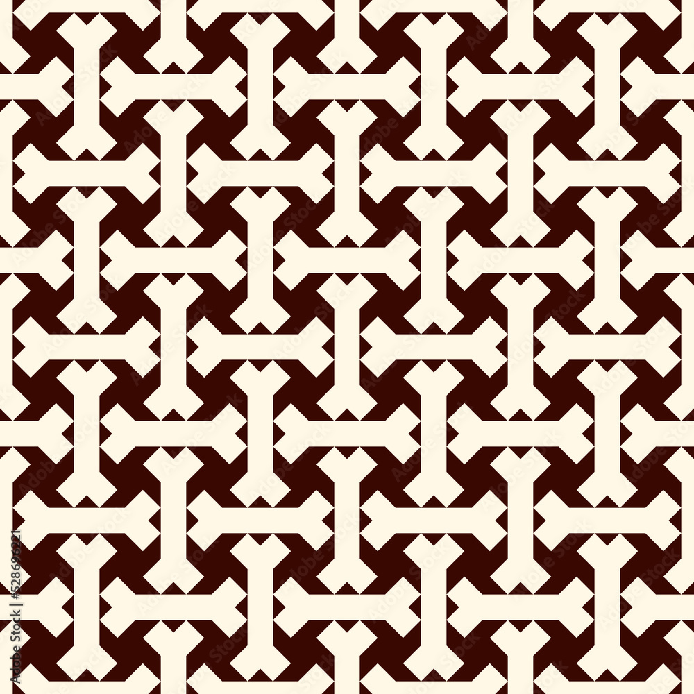 Tribal wallpaper. Seamless image. Ethnic ornament. Folk pattern. Geometric backdrop. Mosaics motif. Grid background. Digital paper. Textile print. Abstract web illustration. Vector artwork.