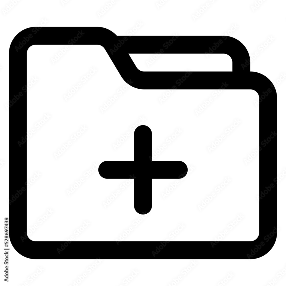 Fototapeta premium add folder line icon