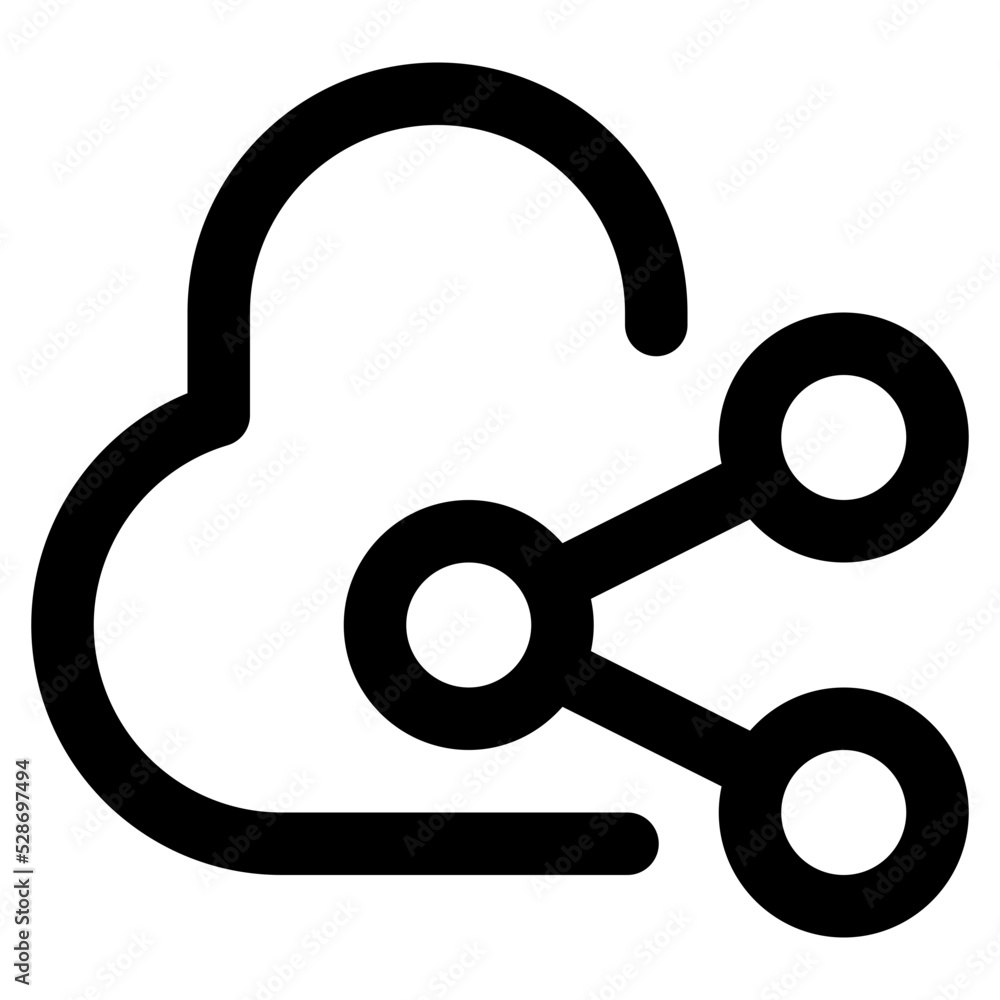 cloud sharing line icon cloud sharing line icon