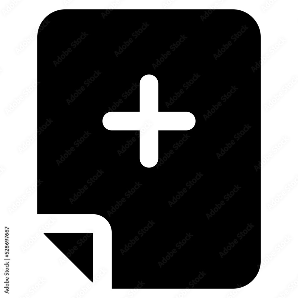 Fototapeta premium Add File glyph icon