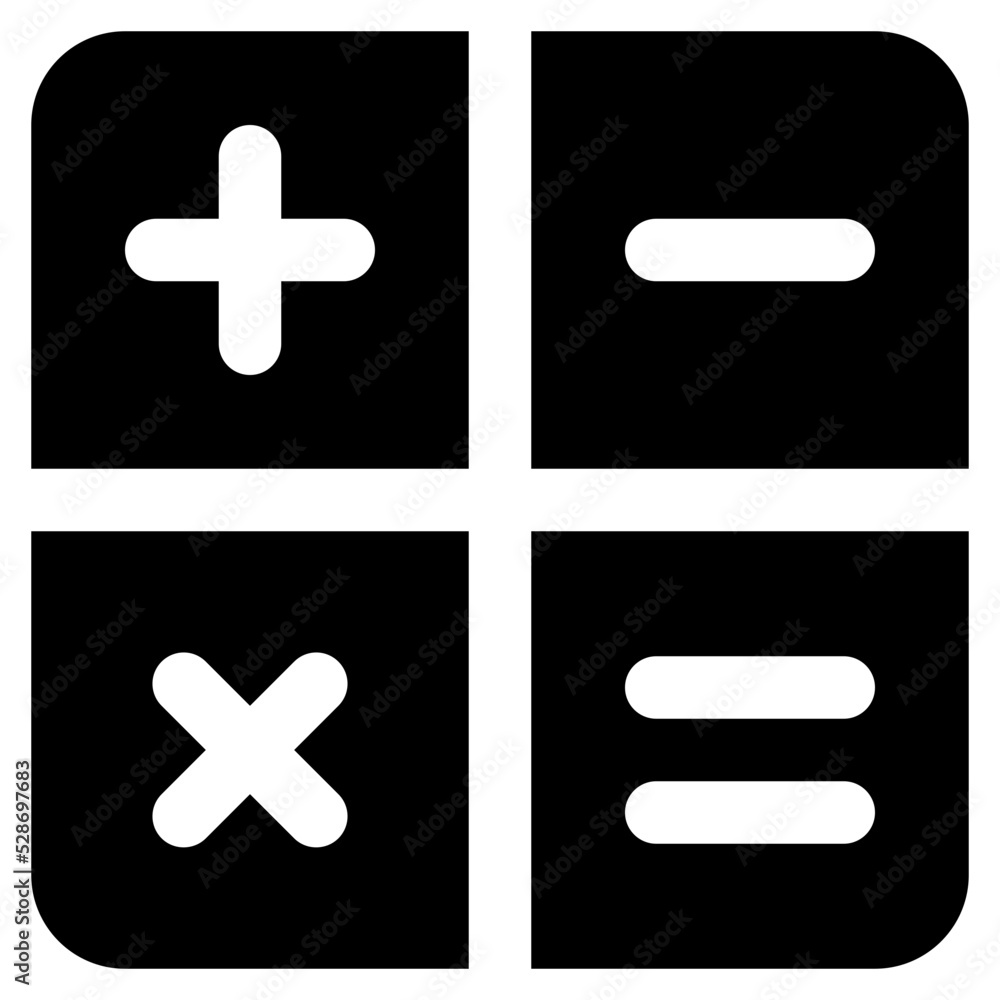 Obraz premium Calculator glyph icon