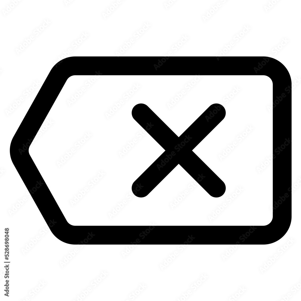 Obraz premium Delete line icon