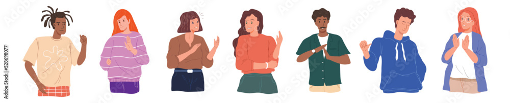 Conversation People & Talk. Youth lifestyle. Vector Illustration Style