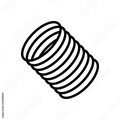 Corrugated Channel Pipe Icon. Simple vector sign isolated on white background.