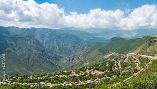 Halidzor village at Vorotan river