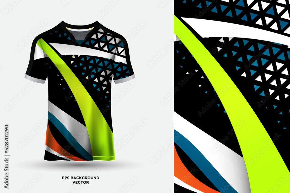 Modern T shirt jersey design suitable for sports, racing, soccer