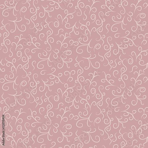 Seamless gentle patterns on a pink background. Wallpaper  frost pattern  background