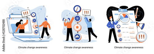 Change climate awareness metaphor, saving planet, World Environment Day, global warming ecological problems. human-induced observed and projected long-term changes mean climate. Nature saving strategy