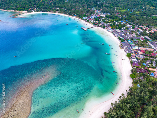 Aerial view of Malibu beach in Koh Phangan, Thailand © pierrick