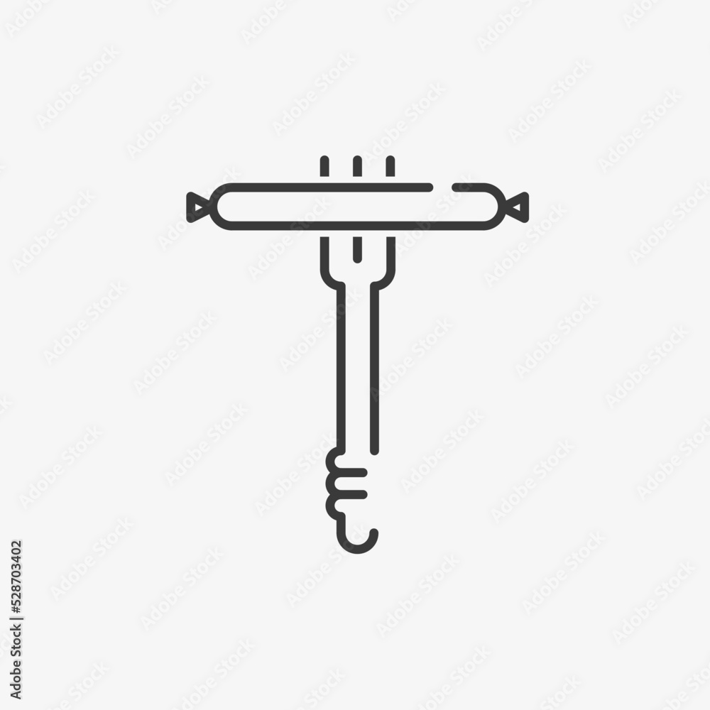 fork and sausage logo with simple design isolated on white background fork and sausage logo with simple design isolated on white background