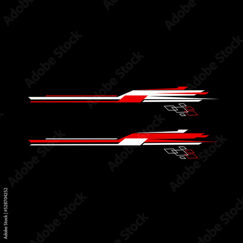 car body sticker design vector. modern stickers