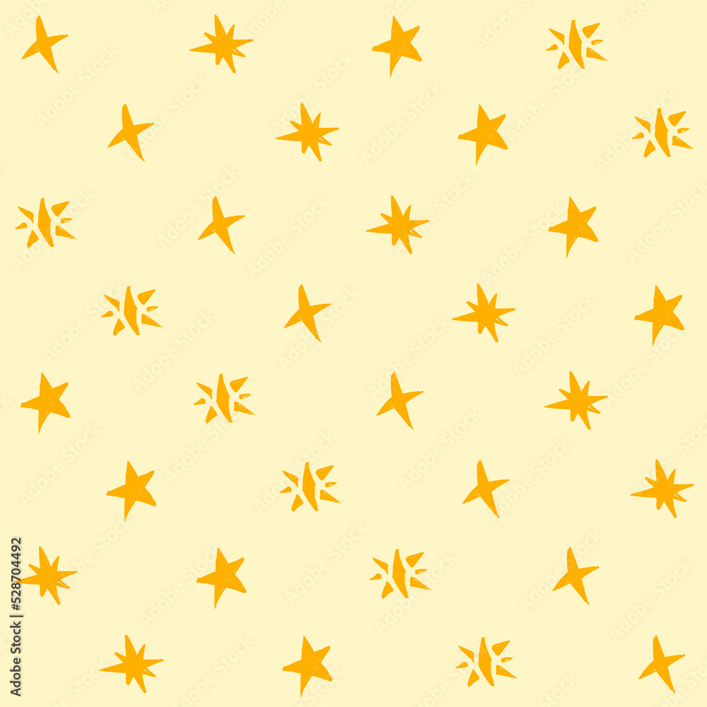 Hand Drawn Star Seamless Pattern Hand Drawn Star Seamless Pattern