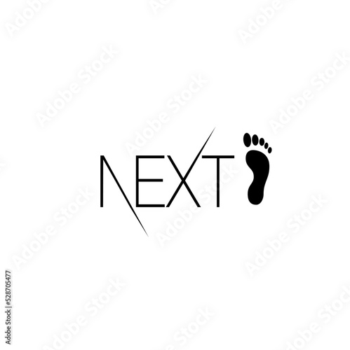 Next step footprints, one step of going forward on the way