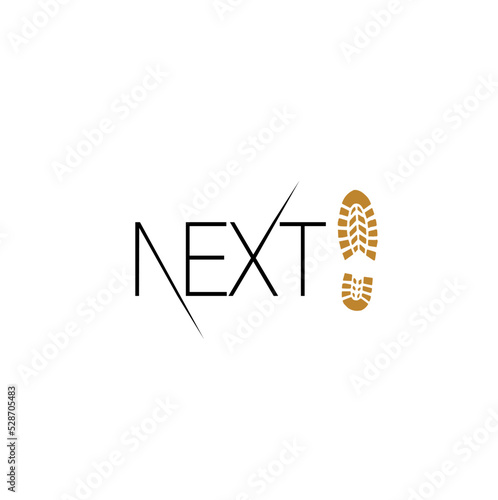 Next step footprints, one step of going forward on the way