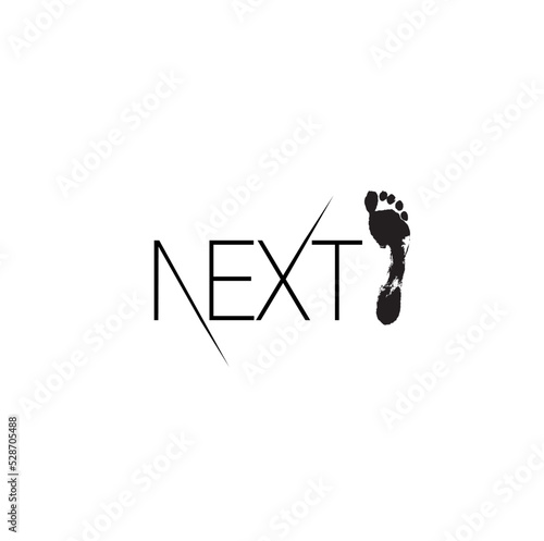 Next step footprints, one step of going forward on the way