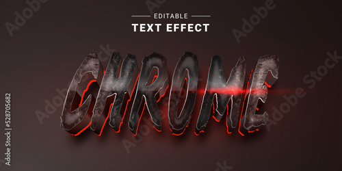 3d Chrome Style Text Effect