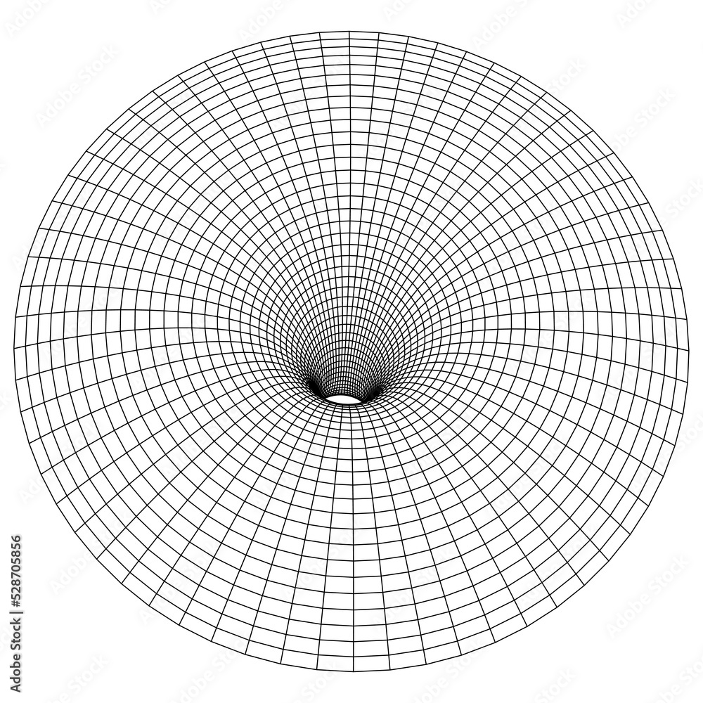 Wormhole tunnel mesh objects wireframe vector Wormhole tunnel mesh objects wireframe vector