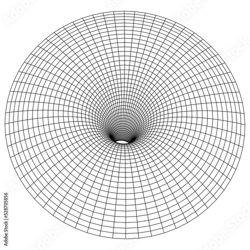 Wormhole tunnel mesh objects wireframe vector