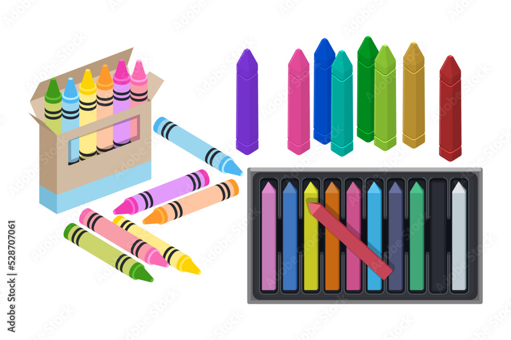 Premium Vector  Crayon vector illustration. cartoon coloring