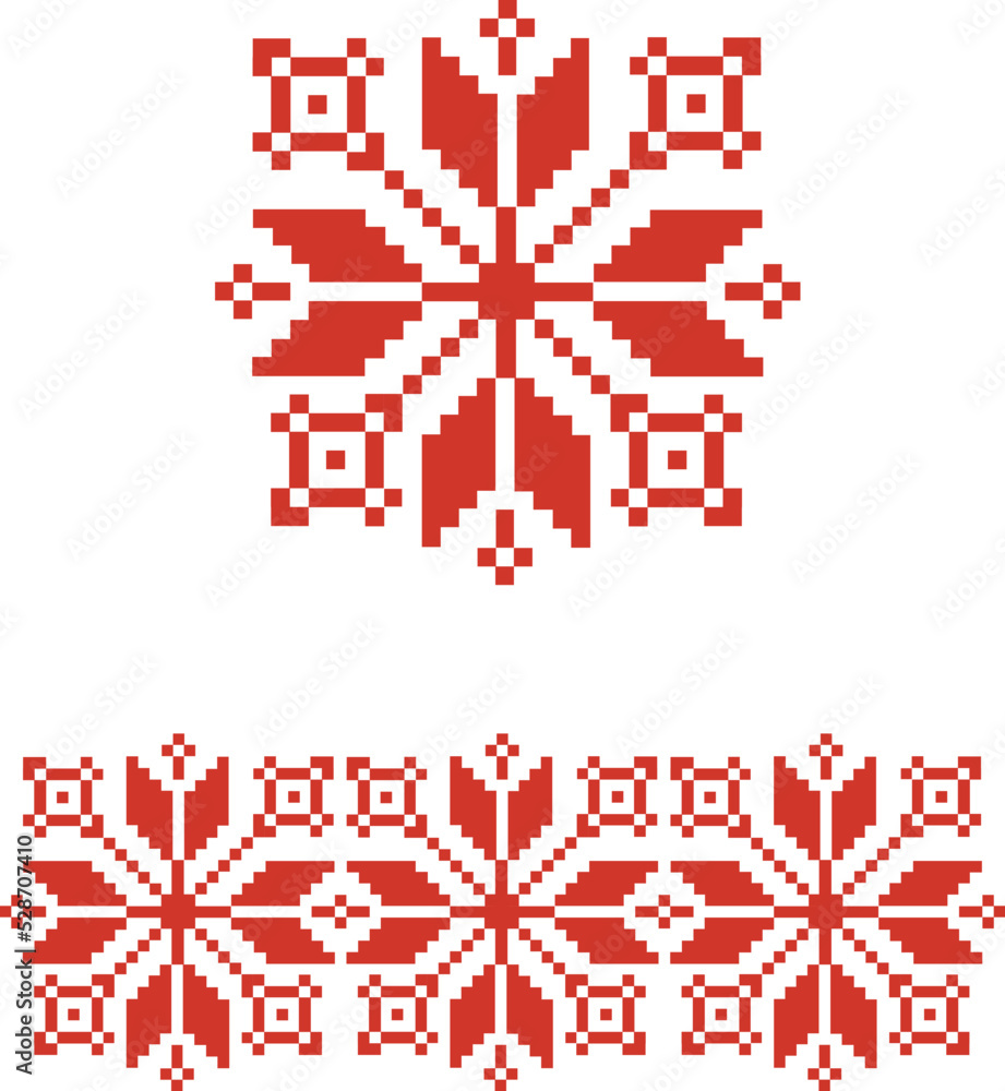 Embroidery, folk motif, element - vector, icon. Embroidery, folk motif, element - vector, icon.