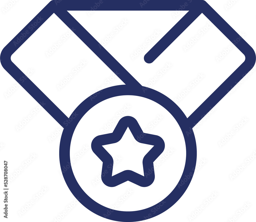 Award badge linear ui icon. Reward top student. Outstanding achievement ...
