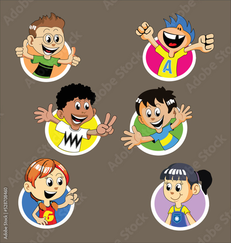 cute characters in the form of vector graphics, suitable for design related to children's world and various design work